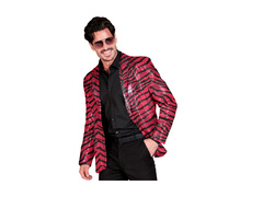 Party Fashion party kabát - rózsaszín flitteres zebra motívummal