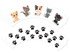 Cupcake liners Macskák - 6 db.