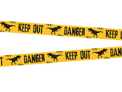 Veszélyes szalag füzér Tartsd távol a dinoszauruszokat - 1 db.