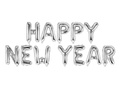 Boldog új évet ezüst fólialufi - 35 cm magas