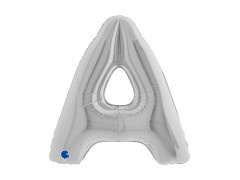 Fólia lufi A betű ezüst - 40" - 1 db.