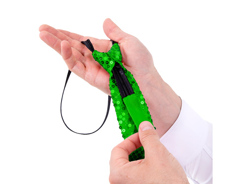 Flitteres nyakkendő - zöld - 36 cm - 1 db.