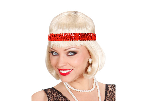 Piros flitteres fejpánt