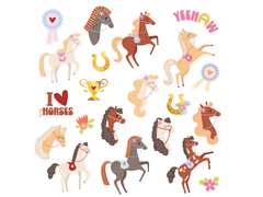 Mosható tetoválások Lovak - 21 db.