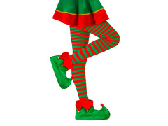 Piros és zöld csíkos manóharisnya