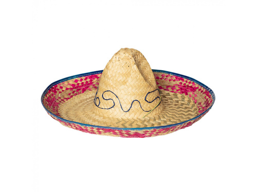 Mexikói szalma sombrero - 52 cm - 1 db.