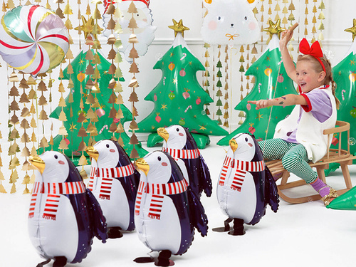 Fólialufi sétáló pingvin - 29 x 42 cm - 1 db.