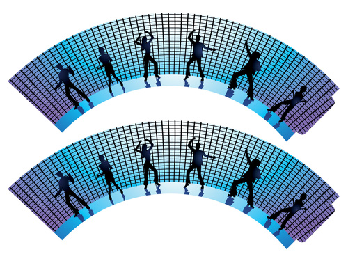 Disco cupcake tokok - 6 db.