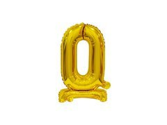 Fólia lufi álló 0 arany szám - 38 cm