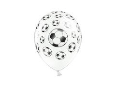 Léggömbök "Football" nyomtatással - 30 cm - 6 db.