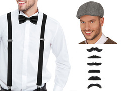 Gengszter szett fekete - 1 szett.