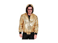 Party flitteres kabát - kapucnis bomber - arany