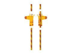 Szafari szalmacsövek - 20 cm - 8 db.