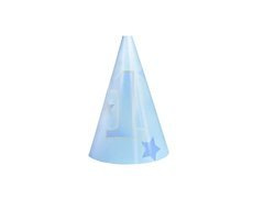 Papírkalapok a szülinapi bulira Csillagok kék - 6 db.