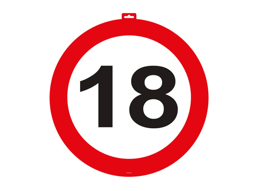 Ajtódíszítés tiltó tábla 18 - 1 db.