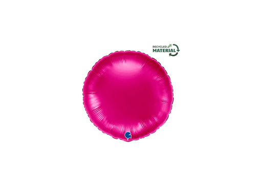 Sötét rózsaszín kerek fólialufi - 14" - 1 db.