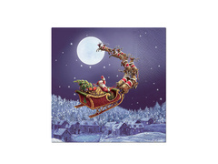 Mikulás szánja karácsonyi szalvéták - 33 cm - 20 db.