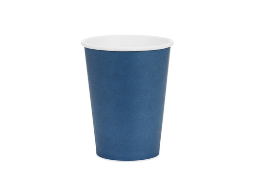 Tengerészkék papírpoharak - 250 ml - 6 db.