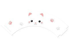 Édes cica cupcake liners - 6 db.