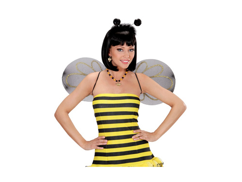 Fejpánt fekete flitterekkel és szőrmével