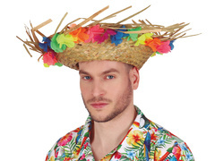 Hawaii kalap virágokkal - 1 db.