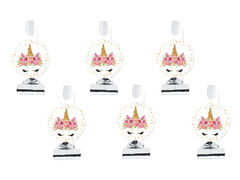 Egyszarvú kitekerhető trombitasípok - 6 db