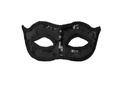 Fekete farsangi maszk flitterekkel - 1 db.