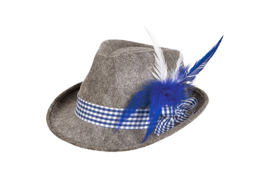 Bajor kalap kék tollakkal - 1 db.
