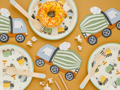 Beton teherautó születésnapi szalvéta - 16 x 13 cm - 20 db.