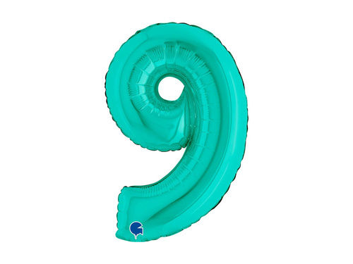 Fólia lufi 9-es számú türkizkék - 14" - 1 db.