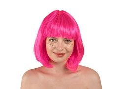 Paróka rojtokkal neon rózsaszín - 1 db.