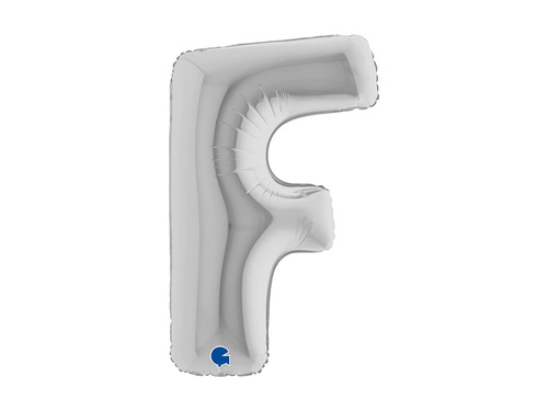 Fólia lufi F betű ezüst - 40" - 1 db.