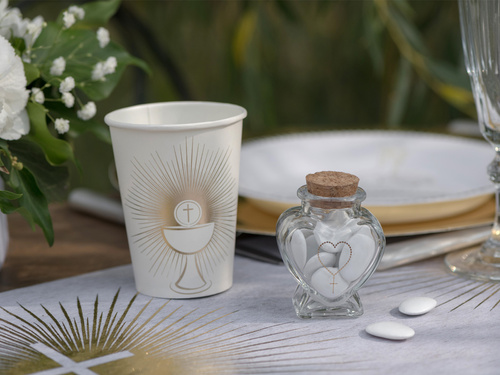 Üveg vendégváró üveg dugóval - 7 cm - 1 db.