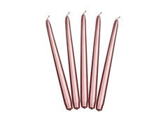 Fém kúpgyertya rózsaarany - 24 cm - 10 db.