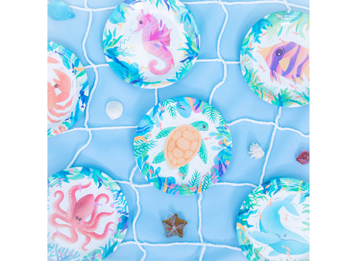 Óceáni születésnapi papírtányérok - 18 cm - 6 db.