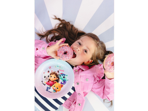 Papírtányérok Gabi macskaház szülinapjára - 23 cm - 6 db.