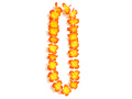 Hawaii narancssárga és sárga nyaklánc - 90 cm - 1 db.