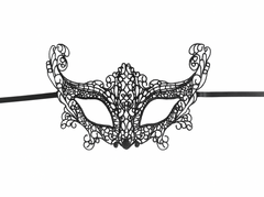 Csipke farsangi maszk fekete - 1 db.