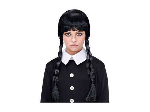 Fekete paróka copfokkal