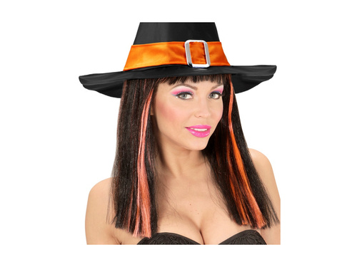 Fekete és narancssárga neon Patsy paróka kiemelésekkel