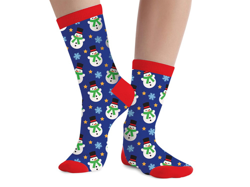 Karácsonyi gyermek zokni Hóemberek - 1 pár