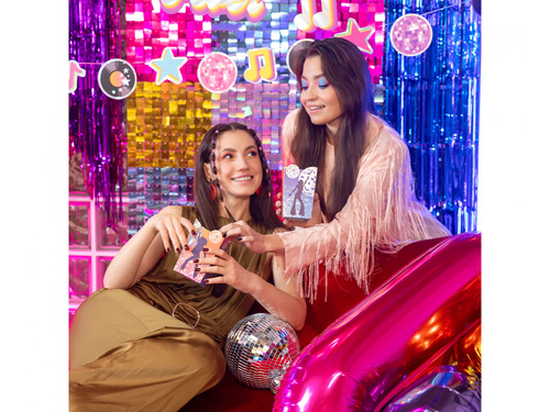 Retro diszkó popcorn dobozok - 6 db.