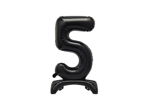 Fólia lufi álló szám 5 fekete - 76 cm - 1db.