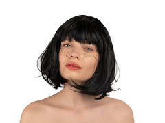 Paróka rojtokkal Fekete- 1 db.