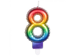 Színes számgyertya - 8 - nyolc