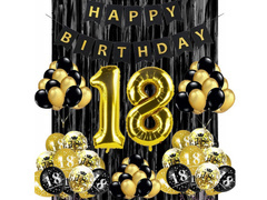 Zestaw balonów do girlandy balonowej na osiemnastkę - 90 szt.