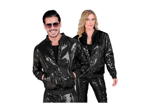 Party flitteres kabát - bomber - fekete