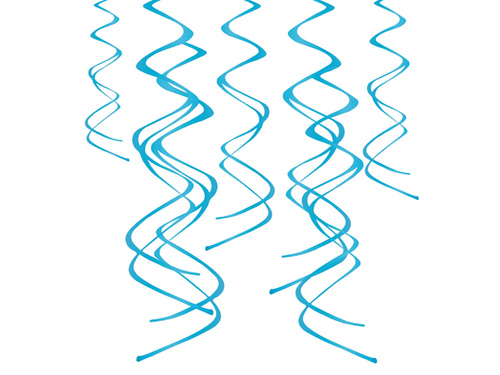 Akasztós dekoráció kék örvények - 60 cm - 5 db.