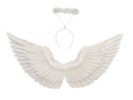 Angyalszárny készlet fehér 68 x 33 cm és Aureole