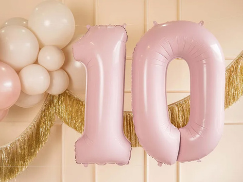 Fólia lufi világos rózsaszín szám 1 - 72 cm - 1 db.